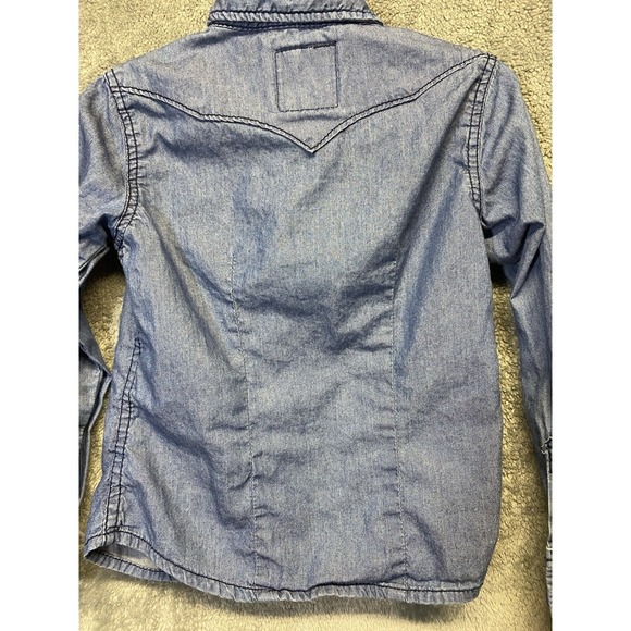 True Religion Georgia  4T Jean Denim Long Sleeve Shirt - Picture 6 of 12